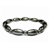 18cm Stone Beaded Hematite Stretch Bracelet